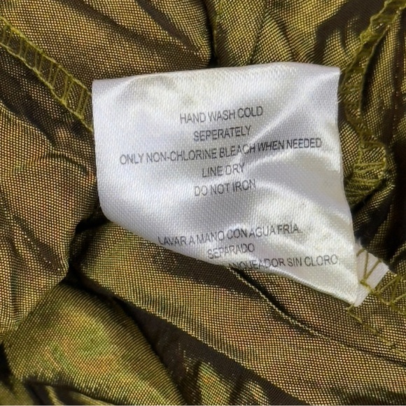 Laura Plus Green Crinkle Ruffle Sleeve Button Up Whimsical Gypsy Blouse Top 2X - Picture 11 of 14